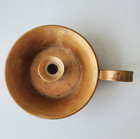 Antique Solid Copper Finger Loop Chamber Candle Stick Holder
