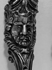 Nnyc Estate Antique Rare Bronze silver Pr Gargoyles Corner Brackets Free Ship