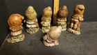     vintage Lot Of  6  Mcm Ceramic Garden shelf Gnomes elves    -  estate 