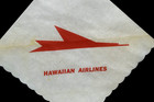 1966 Hawaiian Airlines Paper Napkin Logo Red White Unique Hard To Find - Read