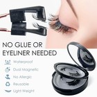 3d Magnetic Eyelashes No Glue Waterproof Natural False Lashes With Clip