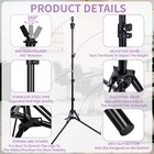 Mannequin Head Stand adjustable Wig Stand Tripod Height Adjustment 20-60inch  Re