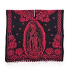 Our Lady Of Guadalupe Virgin Mary Red Black Poncho Gaban Serape Virgen Unisex