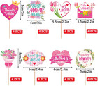 32-piece Mother s Day Cupcake Topper Set With Heart And Flower Designs