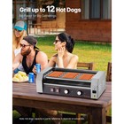 Uimoso 12 Hot Dog Roller Grill Machine With 5 Rollers  750w Electric Cooker