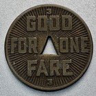 Pa  Pittsburgh Railways Company 1922 Brass Trolley One Fare Token 88327