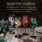 14 Oz Colored Stemmed Wine Glasses Drinkware  Christmas Drinking Glass  Set Of 4