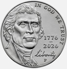 1776-2026 P D Semi-quincentennial Jefferson Nickel  - Set Of 2 Coins - Unc