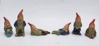Vintage Mini Japan Pixies Dwarfs Bisque Figures Lot X6 Elf Christmas Gnomes 