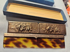 Embossed Stamped 1298 Denmark Comb Farm Scene With Case