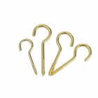 Brass-plated Steel Screw In Hooks Heavy Duty Wall Hanger Hanging Cup Hook 1  16 