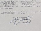 Barry Malzberg Typed Signed Letter To Charles Tanner 1968