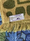 Vintage Cannon Avocado Green Sunflower Daisy Bath Towel Flower Power
