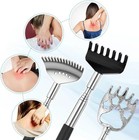 Yeipis 3 Pack Different Back Scratcher Metal Portable Telescoping With Rubber Ha