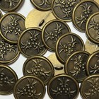 Unique Artistic Metal Button Vintage Brass Finish 15mm 18mm 23mm Shank
