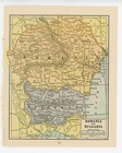 1926 Vintage Atlas Map Page - Greece Turkey And Albania  on One Side  And Rom   