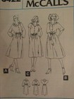 Amazing Vtg 78 Mccalls 6422 Misses Kimono Sleeve Dress In 3 Looks Pattern 14 36b