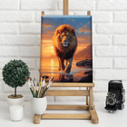 Framed Paint By Numbers On Canvas Lion Acrylic Paint By Numbers Kits For Adults