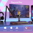 Usb Noise Cancelling Gaming Microphone In Black With Contollable Rgb Light