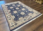 Blue And Beige Indian Rug  Indo Persian Carpet