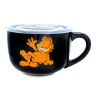 Garfield Ceramic Soup Mug With Vented Lid   Holds 24 Ounces