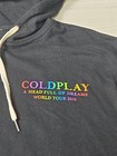 Coldplay A Head Full Of Dreams World Tour 2016 Black Zip-up Hoodie Jacket Large