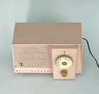 Vintage Pink Westinghouse Tabletop Tube Radio     Mid-century Modern 1950 s