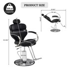 Heavy Duty Hydraulic Barber Salon Chair  330 Lbs  360   Swivel  Reclining  Black