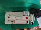 Vintage Singer White Featherweight Sewing Machine 221k With Case  