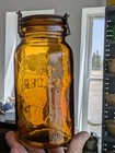   awesome    Original Amber Quart The Leader Mason Fruit Jar