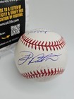 Dj Peters Signed Game Used Ball 2017 Cali League Baseball Dodgers Insc Jsa Coa