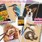 Caliart 176pcs Art Supplies Sketching Kit With 100 Sheets 3-color Sketch Book 