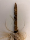 Vintage 1970s African Carved Wood Fly Whisk Irukere Horsehair Tribal Art Decor