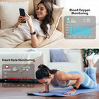 Fitness Tracker  Fitness Watch With Blood Oxygen  Blood Pressure Monitor - Black