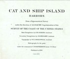 1850 Nautical Chart Of Cat And Ship Island Mississippi