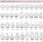 36pcs Bud Vases Set Small Vintage Glass Bottles Clear Bud Vases In Bulk Multiple