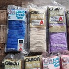 Cm   Caron Latch Hook Yarn Lot 15 Mixed Color Craft Rug Yarn Supplies 
