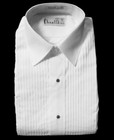 New Men s White Tuxedo Shirt Laydown Collar 100  Cotton Groom Mason L 37