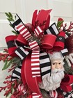 Festive Christmas Santa Claus Wreath Swag Door Hanger