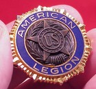 Vintage  large Official Us American Legion Emblem 1 1 4 Inch Hat Tack   Lapel Pin