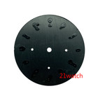 New 32 5mm Black Watch Dial Fit Seagull St1902 Chronograph 3 Register Green Lume