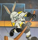 Toon Art Pittsburgh Penguins Warner Bros Bugs Nhl Hockey He Shoots  He Scores 