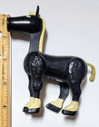 Fisher Price People Black   White Horse With Rivet  993 Castle  934 Western Town