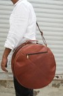 Snare Drum Bag 14 X 6 5  Inch Leather Percussion Case Shoulder Strap Padded New