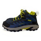 Merrell Moab Speed 2 Boys Hiking  Boots Size Us 3 Eu 2 Navy Blue Waterproof