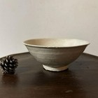 Joseon Large White Porcelain Tea Bowl Goryeo Korean Ceramics Used