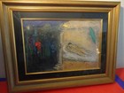 Marc Chagall Signed  the Wedding Night  Lithograph On Canvas With Coa