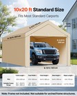 Vevor Carport Replacement Canopy Cover With Sidewalls 10x20ft Frame Not Included