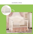 Aurora Extra Long White Wood Toddler Bed Rail Fits Aurora Crib Safety Guard