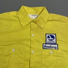 Eastern Airlines Shirt Mens Medium Yellow Short Sleeve Employee Vintage